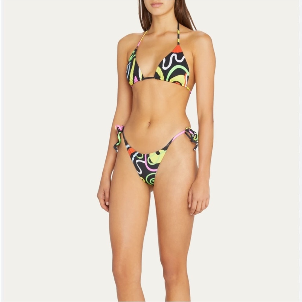 New Mara Hoffman Rae Bikini Set Large Colorful Black Quiet Luxury